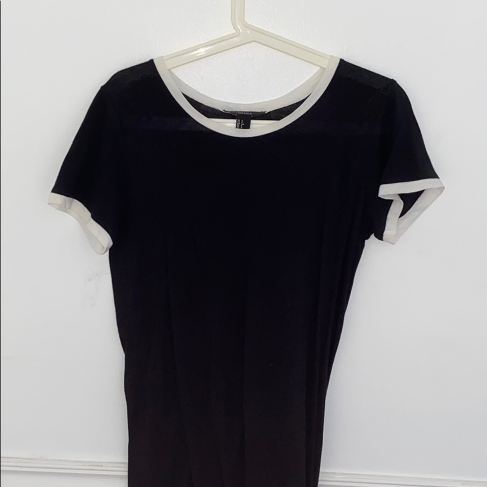 Casual Black and White Dress